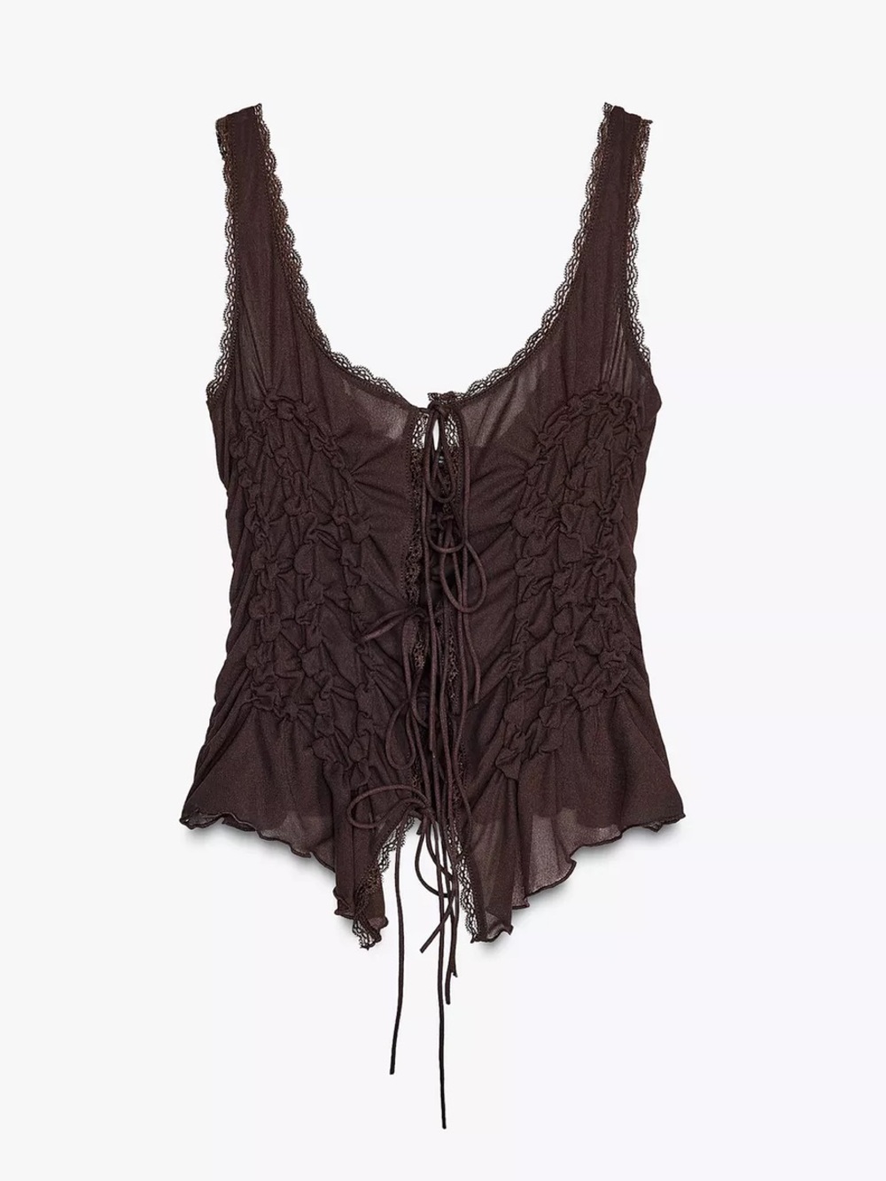 Zara Tied Ruched Top